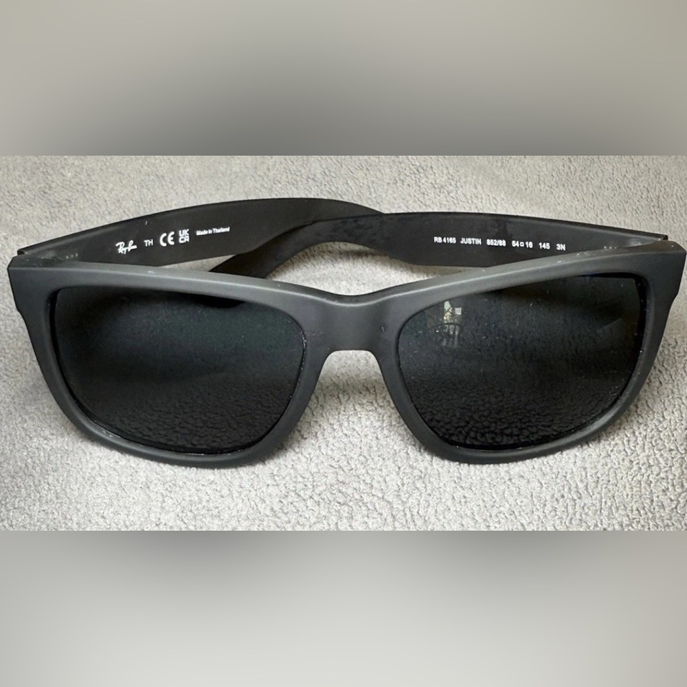 RAY BAN JUSTIN RB4165 852/88 54-16 MATTE GRAY FRAME ONLY $176 - Picture 3 of 12